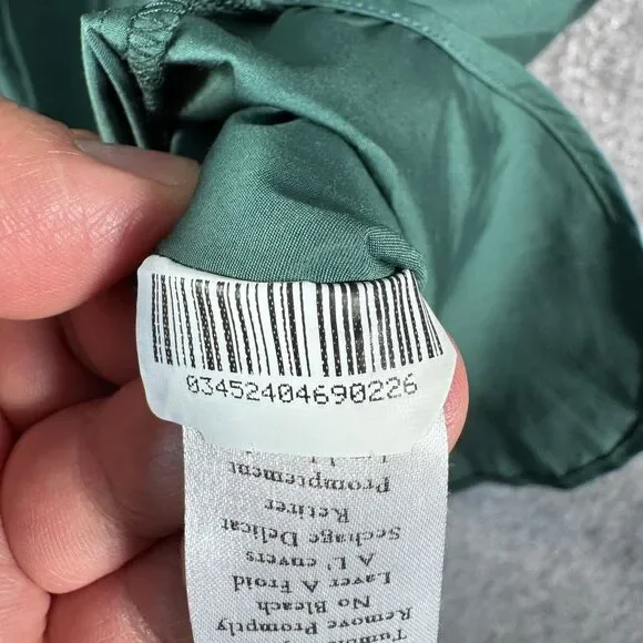 Frank & Eileen TORI Italian Tuxedo Shirtdress Green Cotton S Pockets Oversized - Picture 8 of 12